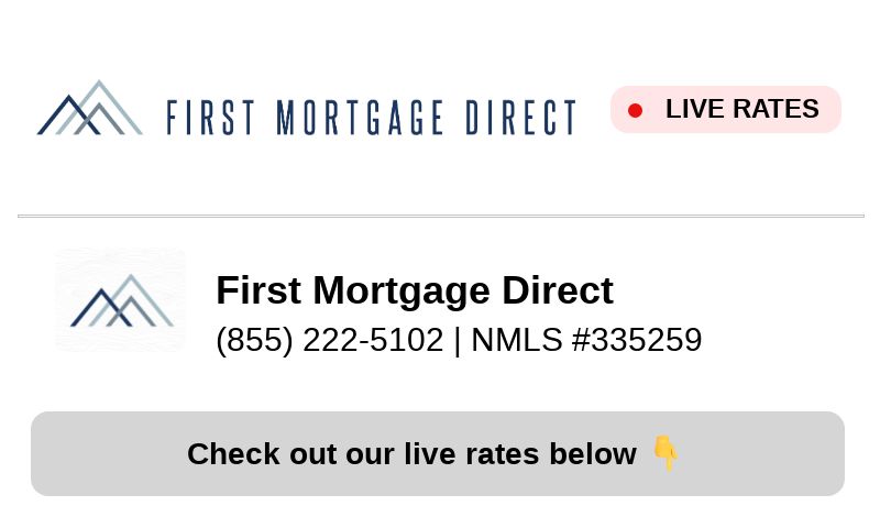 First Mortgage Direct Rate Dashboard